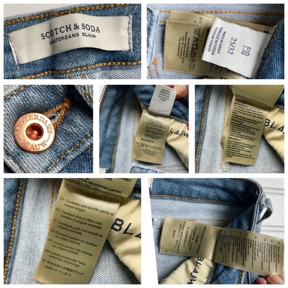 Scotch & Soda Amsterdam Blauw Denim Skinny Jeans Blue Size 25W 32L LA BOHEMIENNE - Picture 5 of 10